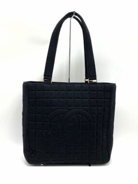 Chanel Black Canvas Tote Bag